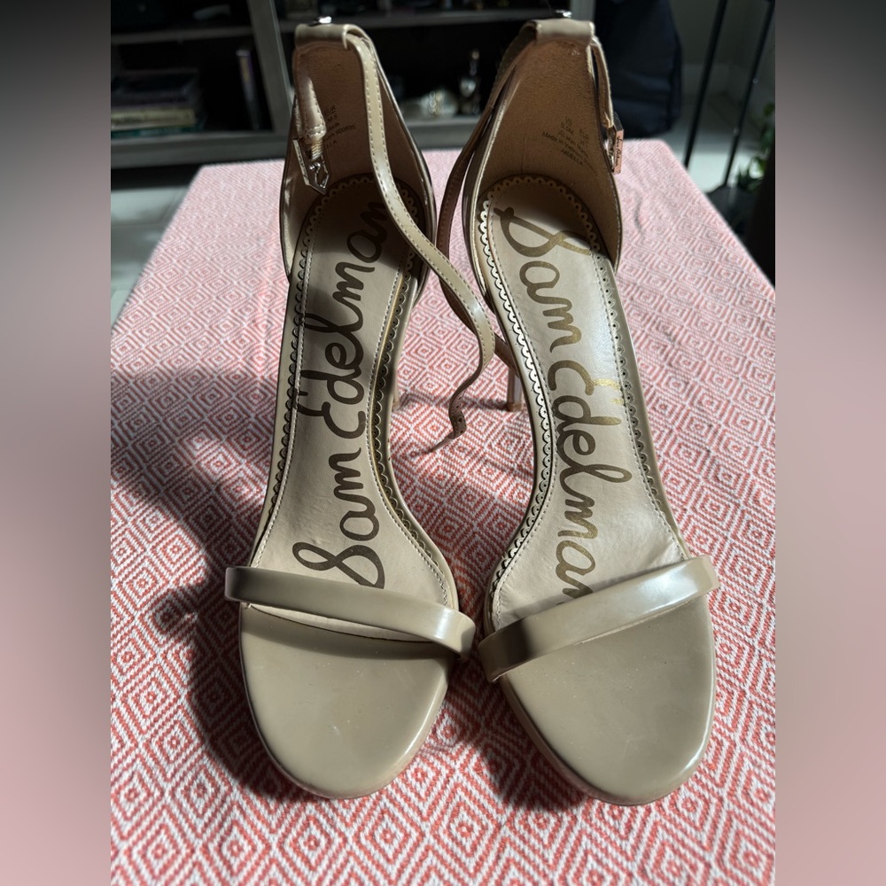Sam Edelman Beige Heeled Sandals
